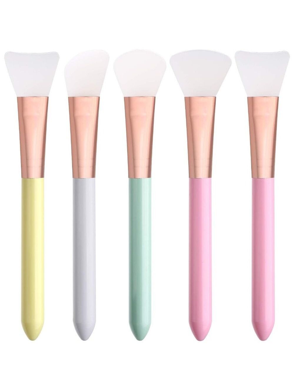 5pcs Silicone Face Mask Brushes Flexible Facial Mud Mask Applicator‎ Brush
